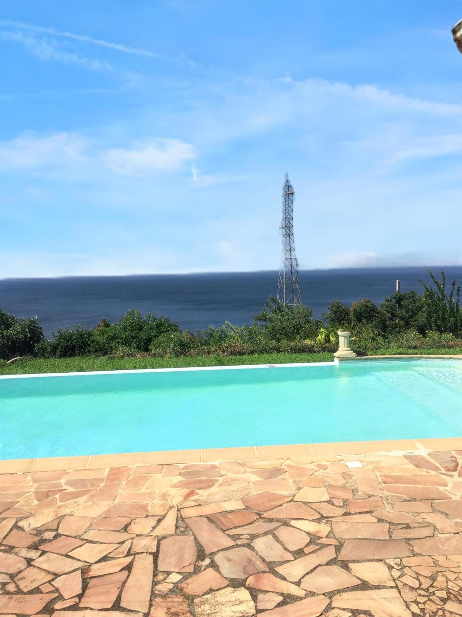 Villa Enchantee Avec Vue Sur Mer Et Piscine Au Carbet Ле Карбе Екстериор снимка